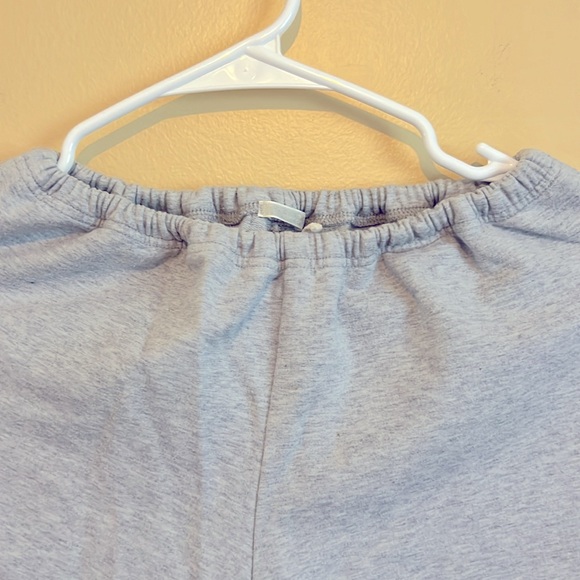 L women’s Bike Shorts Grey Elastic Waist Long Summer - Picture 4 of 7